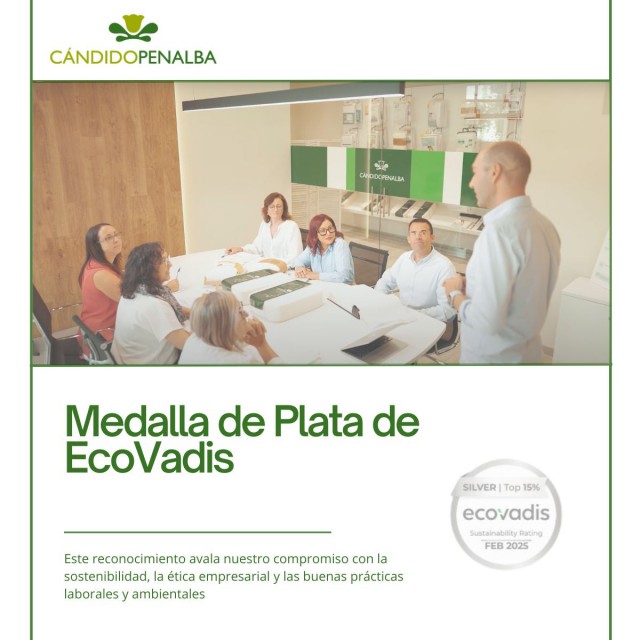 Cándido Penalba obtains the EcoVadis Silver Medal: An award that recognizes our commitment uphold sustainability